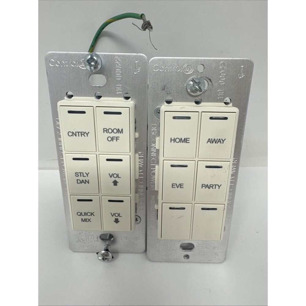 LOT 2 Control4 Control 4 C4-KP6-Z-N Wireless 6 Button Keypad LOOK READ